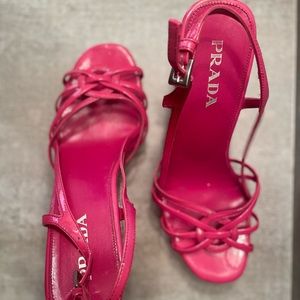 Patent Leather Slingback Sandals